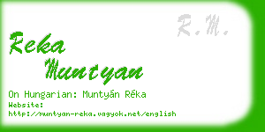 reka muntyan business card